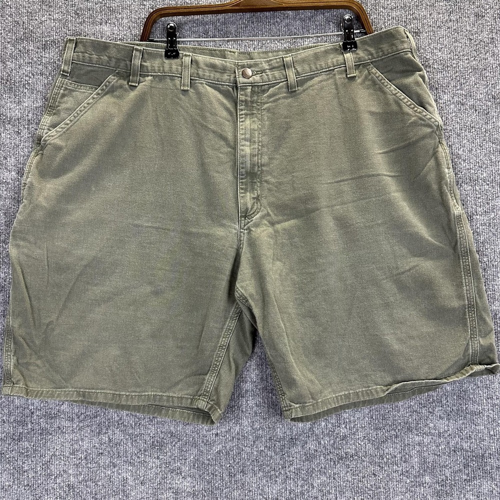 Carhartt Shorts Mens 44 Green B238 Moss Canvas Carpenter Work Utility Relaxed